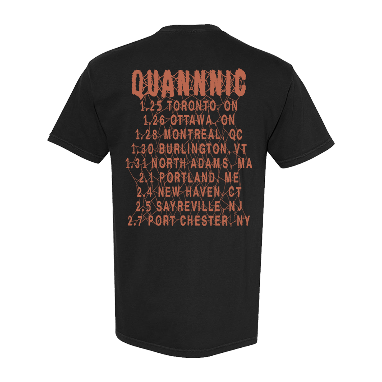 Brain Black Tee - Brown Print