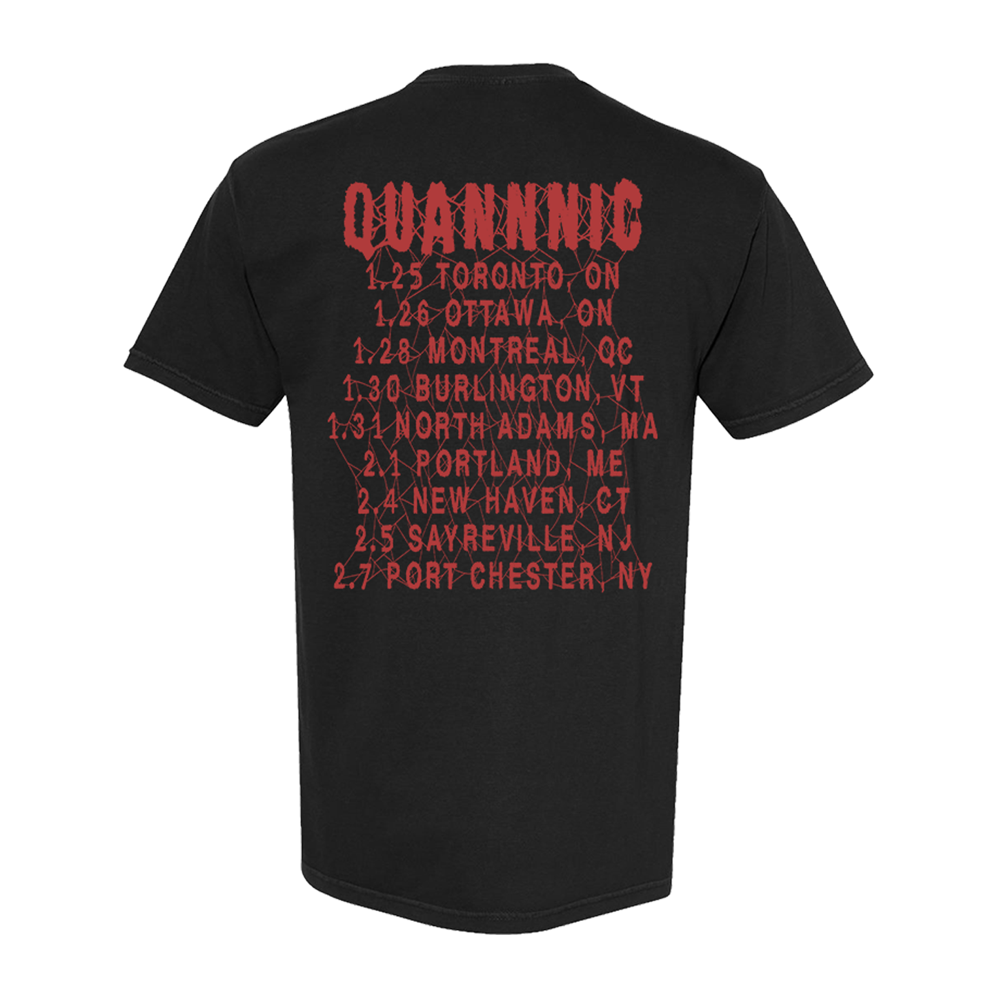 Brain Black Tee - Red Print